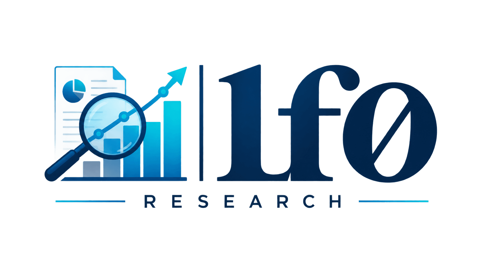 LF0 Research logo with market chart and magnifying glass